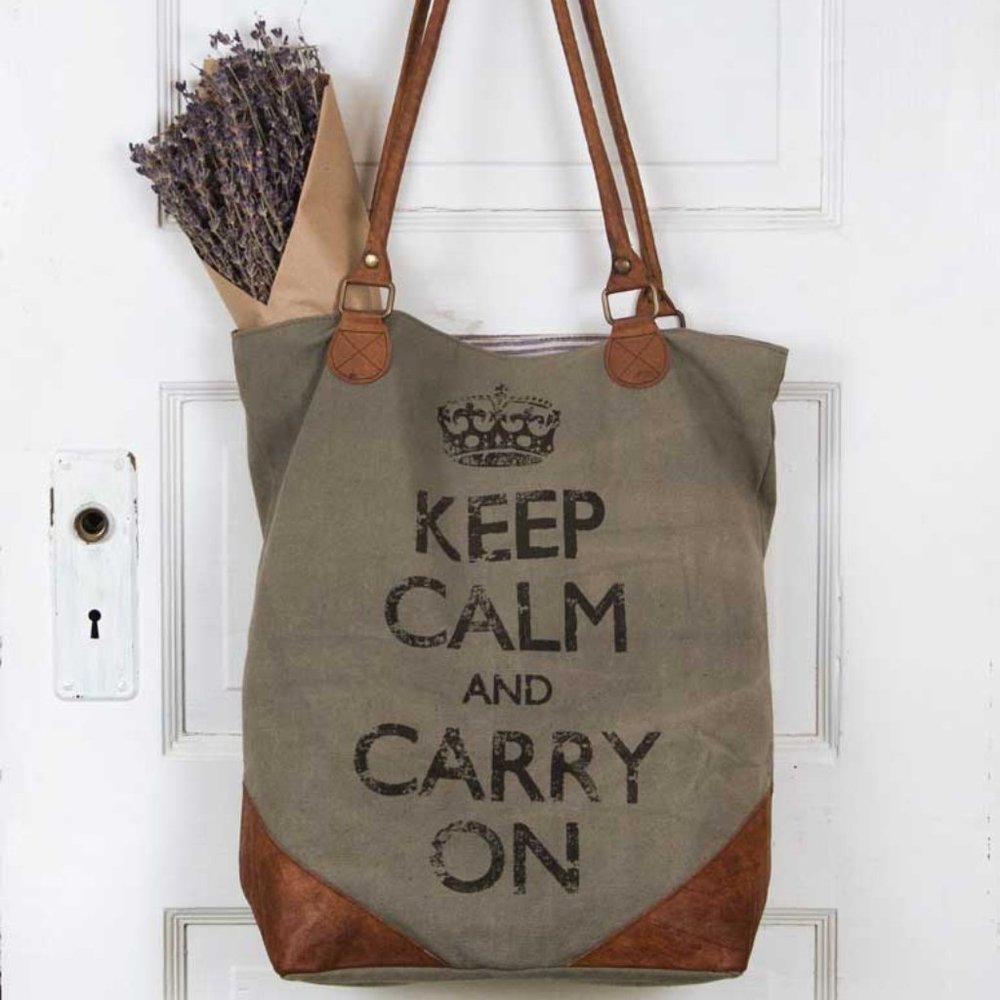 Keep calm and carry on bag.